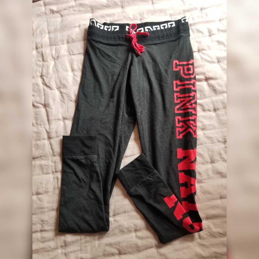 VS PINK Yoga Logo Campus Leggings  Size Small